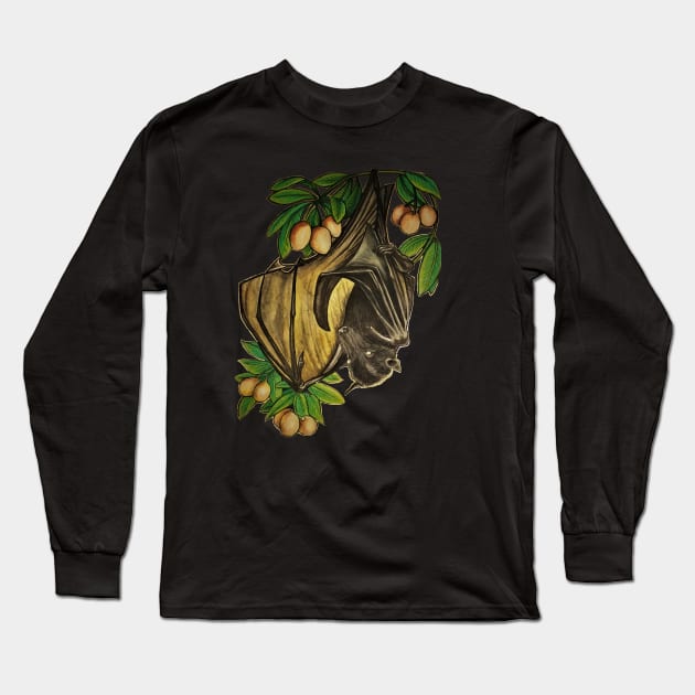 Fruit Bat Long Sleeve T-Shirt by GnarlyBones